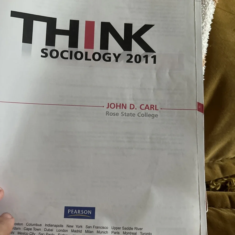 THINK Sociology Carl, John paperback Good